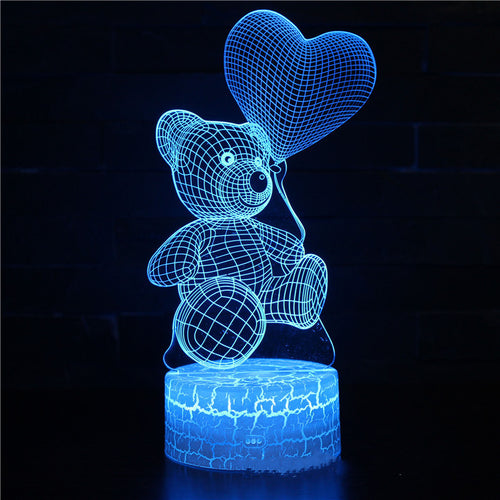 3D Lamp Acrylic USB LED Night Lights Neon Sign Lamp Valentines Day Gifts
