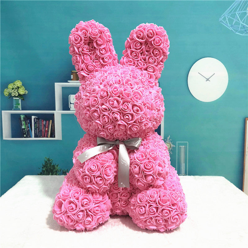 Roses Bunny Valentines Day Eternal Flower Rabbit